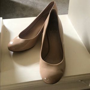 Tory Burch patent wedge